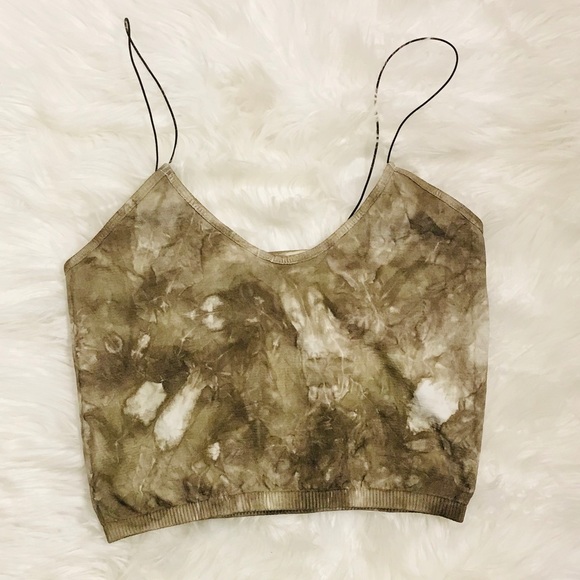 Free People Seamless Brami M/L in Washed Army - Picture 5 of 8